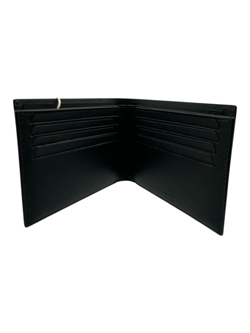 Dunhill NWT Black Leather logo Bifold Men's Wallet Black