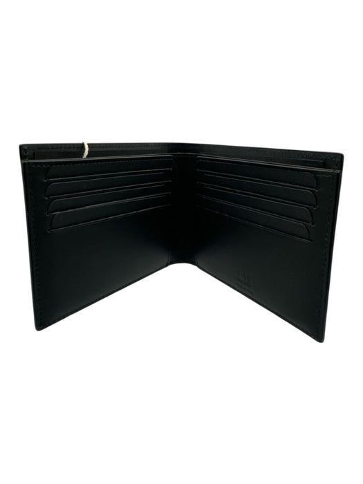 Dunhill NWT Black Leather logo Bifold Men's Wallet Black
