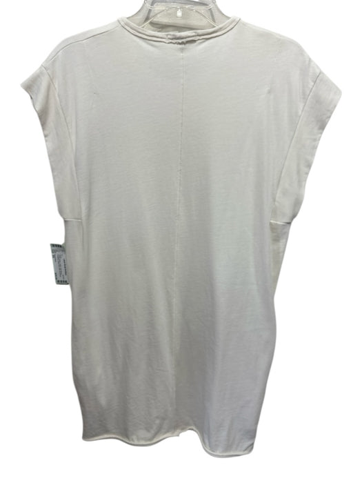 Rag & Bone Size XS Cream White Cotton Cap Sleeve Pocketed rolled hem Mini Dress Cream White / XS