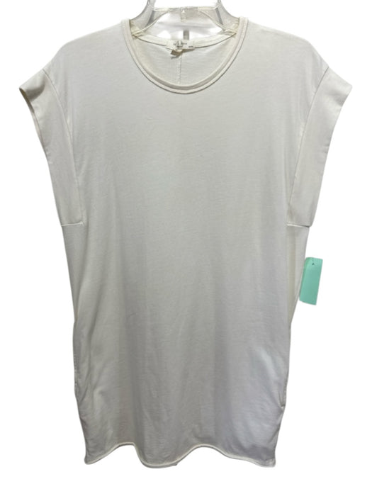 Rag & Bone Size XS Cream White Cotton Cap Sleeve Pocketed rolled hem Mini Dress Cream White / XS