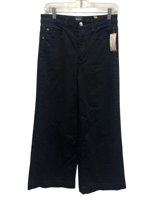 Maeve Size 29 Navy Blue Cotton & Polyester Zip Fly High Rise Wide Leg Jeans Navy Blue / 29