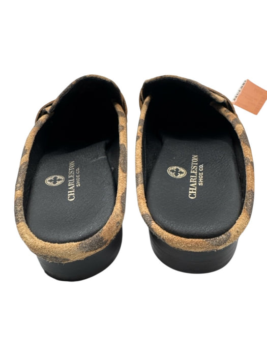 Charleston Shoe Co. Shoe Size 8 Light Brown & Black Suede Slip On Mule Loafers Light Brown & Black / 8
