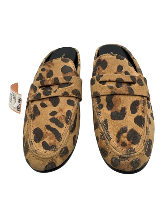 Charleston Shoe Co. Shoe Size 8 Light Brown & Black Suede Slip On Mule Loafers Light Brown & Black / 8