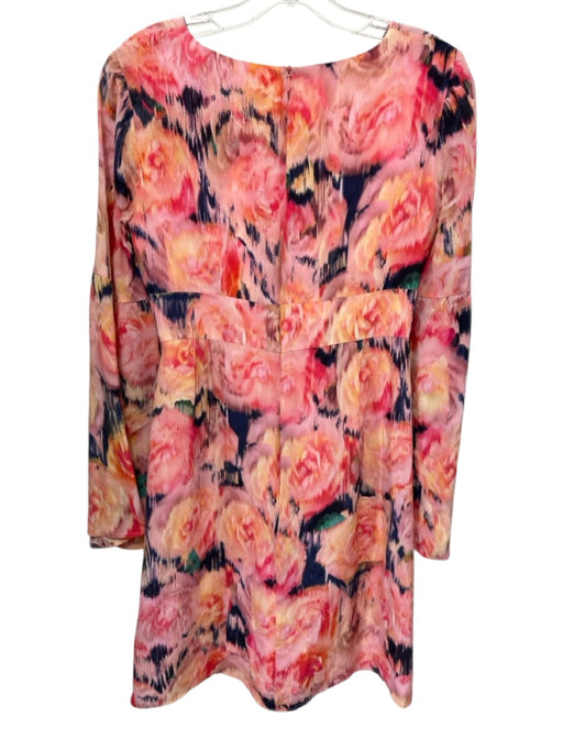 Nanette Lepore Size 2 Pink, purple & yellow Silk Long Flare Sleeve Dress Pink, purple & yellow / 2