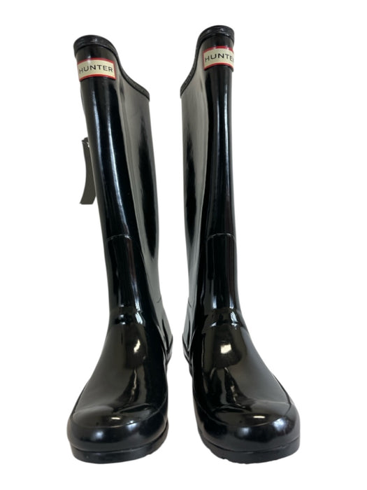 Hunter Shoe Size 6 Black Rubber Glossy Buckle Knee High Boots Black / 6