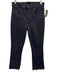 Mother Size 30 Black Cotton Blend Stretch Mid Rise Raw Hem slim leg Jeans Black / 30