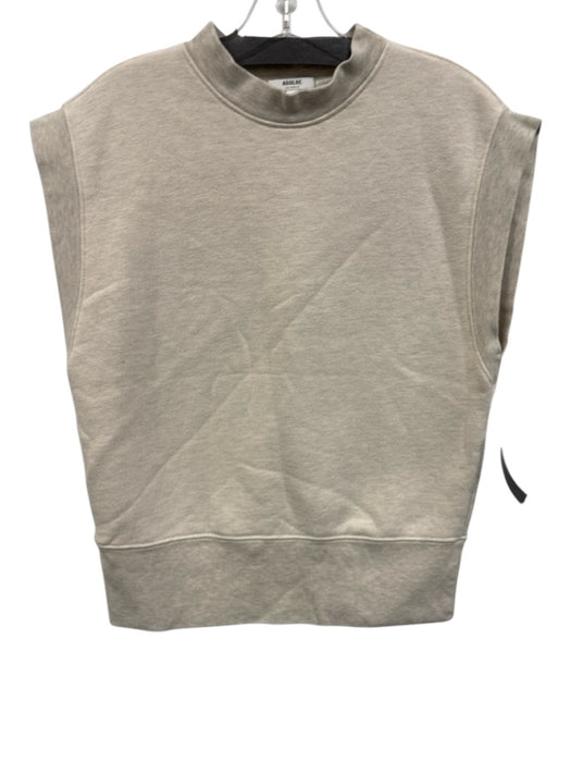 Agolde Size S Gray & Beige Cotton Blend Fleece Heathered Oversized Sweatshirt Gray & Beige / S