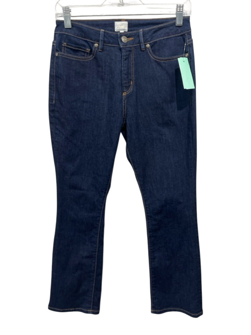 Ann Mashburn Size 27 Dark Wash Cotton Blend Denim Contrast Stitch Boot Cut Jeans Dark Wash / 27