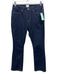 Ann Mashburn Size 27 Dark Wash Cotton Blend Denim Contrast Stitch Boot Cut Jeans Dark Wash / 27