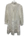 Alice + Olivia Size 12 White Cotton Long Sleeve Buttons Lace Detail Dress White / 12