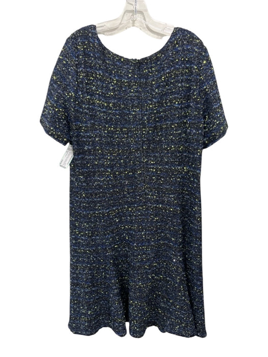 St. John Couture Size 14 Black, Blue & Green Polyester & Wool Blend Sequin Dress Black, Blue & Green / 14