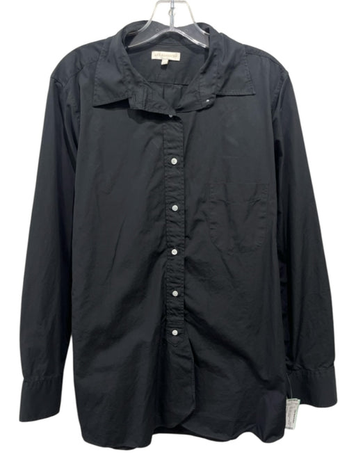 Ann Mashburn Size XL Black Cotton Long Sleeve Button Up Poplin Shirt Top Black / XL