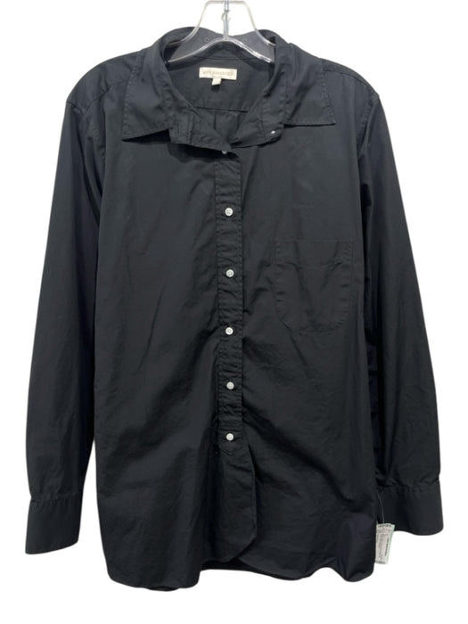 Ann Mashburn Size XL Black Cotton Long Sleeve Button Up Poplin Shirt Top Black / XL