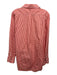 Ann Mashburn Size XL White & Orange Cotton Gingham Button Up Long Sleeve Top White & Orange / XL