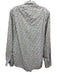 Ann Mashburn Size L White & Multi Cotton Floral Button Up Long Sleeve Shirt Top White & Multi / L