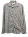 Ann Mashburn Size L White & Multi Cotton Floral Button Up Long Sleeve Shirt Top White & Multi / L