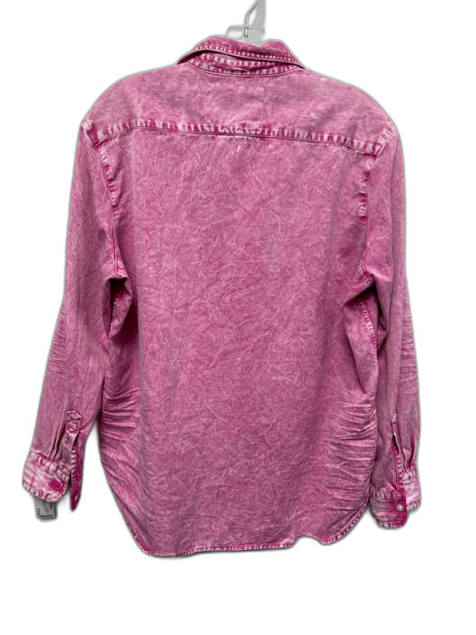 Frank & Eileen Size M Pink Cotton Chambray Long Sleeve Button Up Shirt Top Pink / M