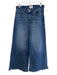Frame Size 30 Dark Wash Cotton Blend Wide Leg High Waist Zipper Fly Jeans Dark Wash / 30