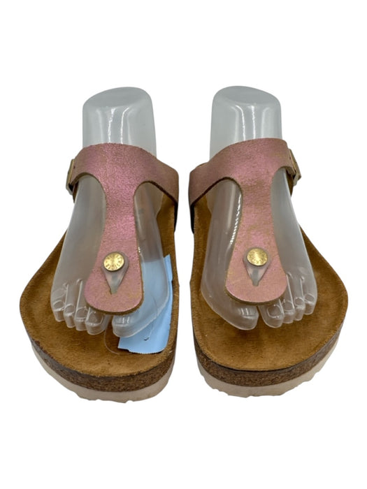 Birkenstock Shoe Size 9 Pink & Beige Leather Thong Sandals Pink & Beige / 9