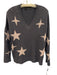 360 Cashmere Size M Dark Gray & White Cashmere Long Sleeve Stars Knit Sweater Dark Gray & White / M