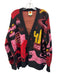 Farm Rio Size M Black & Multi Acrylic Blend Long Sleeve Cardigan Sweater Black & Multi / M