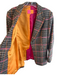 Vilagallo Size 42 Pink, Gray & Multi Acrylic Blend 1 Button Plaid Jacket Pink, Gray & Multi / 42