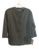 Lafayette 148 Size 8 Black Viscose Front Button Round Neck Ruffle Detail Jacket Black / 8