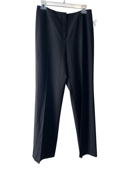 Lafayette 148 Size 8 Black No Fabric Tag Zip Fly Flat Front Back pockets Pants Black / 8