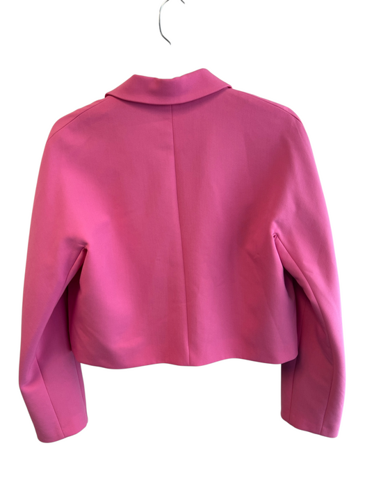 Sisley Size 44 Hot pink Polyester Crop 1 Button Boxy Fit Jacket Hot pink / 44