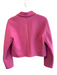 Sisley Size 44 Hot pink Polyester Crop 1 Button Boxy Fit Jacket Hot pink / 44