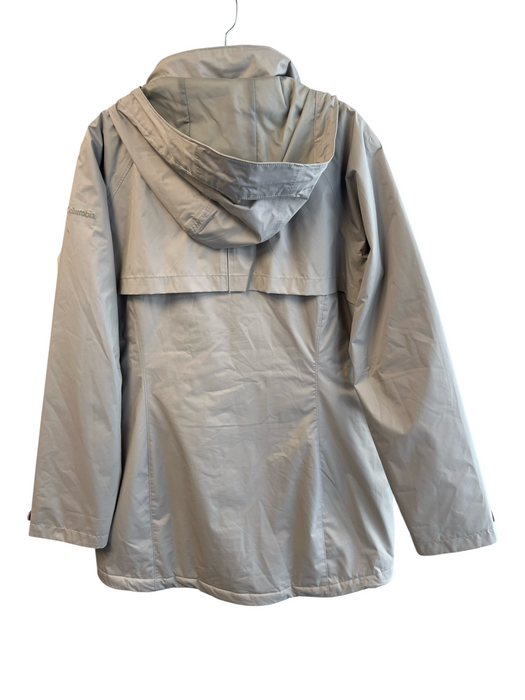 Columbia Size XL Beige Polyester Front Zip Snap & Zip Knee Length Jacket Beige / XL