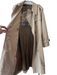 Burberry Tan Polyester & Rayon Belt Pockets Plaid Lining Knee length Trenchcoat Tan / 10R
