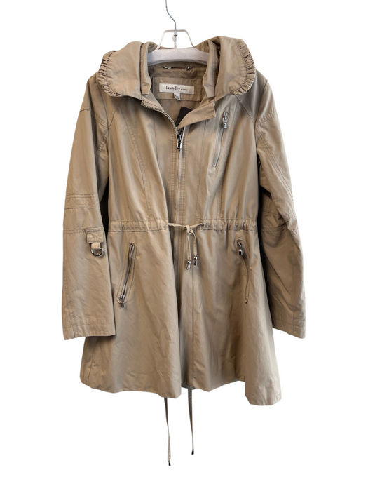 Laundry Size Medium Tan Cotton Blend Front Zip Silver Hardware Jacket Tan / Medium