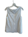 St. John Size 8 White Cotton & Silk broderie anglaise Sleeveless Round Neck Top White / 8