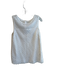 St. John Size 8 White Cotton & Silk broderie anglaise Sleeveless Round Neck Top White / 8