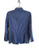 Lafayette 148 Size 8 Blue Cotton Blend 3/4 Sleeve Bengal Stripe Button Down Top Blue / 8