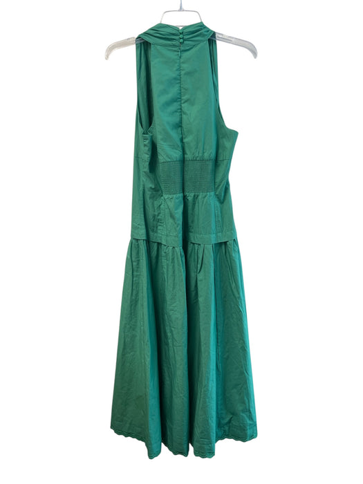 Maeve by ANTHROPOLGIE Size M Green Baumwolle Sleeveless Back Zip V Neck Dress Green / M