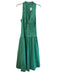 Maeve by ANTHROPOLGIE Size M Green Baumwolle Sleeveless Back Zip V Neck Dress Green / M