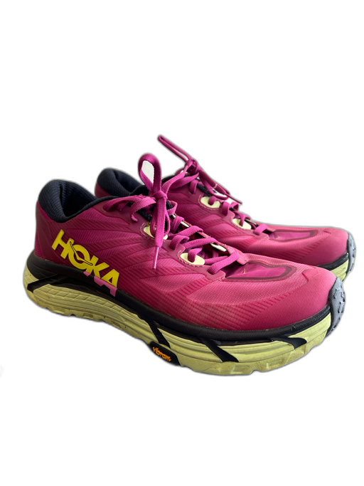 Hoka Shoe Size 10 Purple Nylon Low Top lace up Round Toe Sneaker Shoes Purple / 10