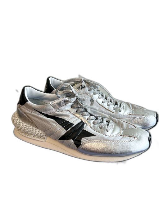 Golden Goose Shoe Size 41 Silver & Black Leather & Nylon Almond Toe Shoes Silver & Black / 41