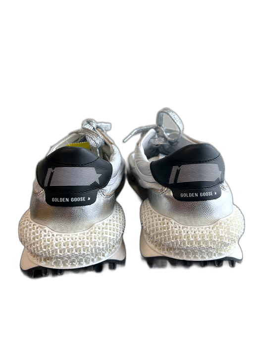 Golden Goose Shoe Size 41 Silver & Black Leather & Nylon Almond Toe Shoes Silver & Black / 41
