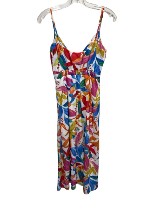 Show Me Your Mumu Size XS White, Blue, Multi Polyester Tie Front Cut Out Dress White, Blue, Multi / XS