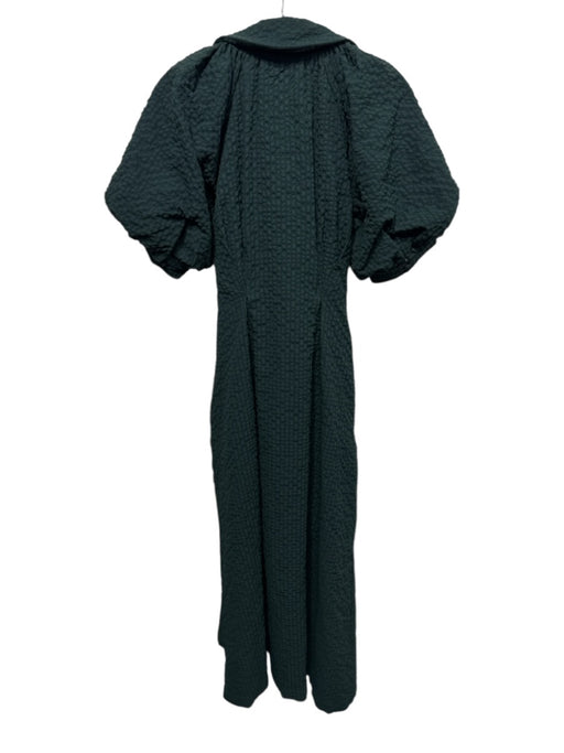 english factory green dress English Factory Size S Forest Green Polyester Seersucker Button Down Midi  Dress — Labels Resale Boutique