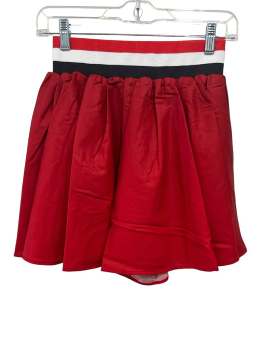 Emily McCarthy Size S Red, White, Black Polyester Elastic Waist Stripe Skirt Red, White, Black / S
