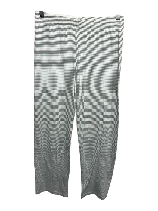 Lake Size S Green & White Pima Cotton Stripe Elastic Waist Long Sleeve Pant Set Green & White / S