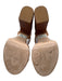 Schutz Shoe Size 7.5 Brown leather sole Woven Knot Ankle Strap Platform Sandals Brown / 7.5