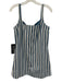 Pomander Place Size S Blue & White Cotton Blend Sleeveless Square Neck Dress Blue & White / S