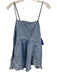 We The Free Size XS Light Wash Cotton Spaghetti Strap Sweetheart Neckline Top Light Wash / XS