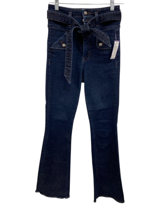 Veronica Beard Size 25 Dark Wash Cotton Extra High Waist Flare Jeans Dark Wash / 25