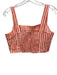 Beau & Ro Size XS/S Orange & White Cotton Elastic Back Sleeveless Skirt Set Orange & White / XS/S